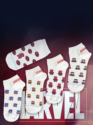 Набір коротких шкарпеток із принтом "MARVEL" (5 пар) | 6697992