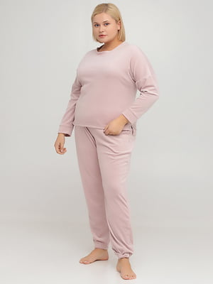 Пижама велюровая: джемпер и брюки | 6698112