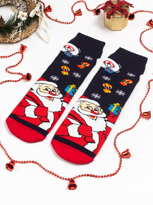 Яскраві новорічні махрові шкарпетки | 6698626