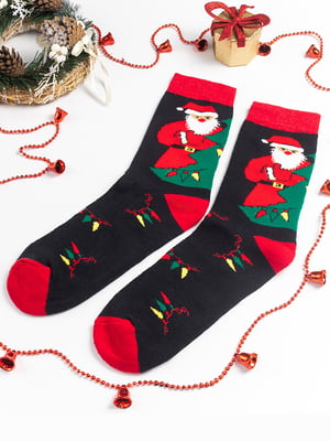 Яскраві новорічні махрові шкарпетки | 6698635