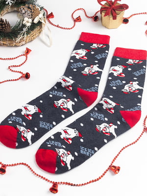 Яскраві новорічні махрові шкарпетки | 6698637