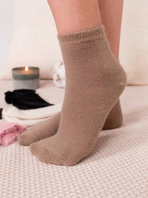 Женские шерстяные носки цвета капучино (Размер: 36-40) | 6698647