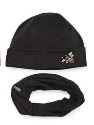Темно-сірий комплект: шапка і шарф-хомут | 6701284