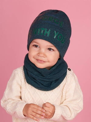 Зелений комплект: шапка і шарф-хомут | 6701484