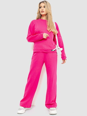 Розовый костюм: свитшот и брюки-палаццо | 6702077