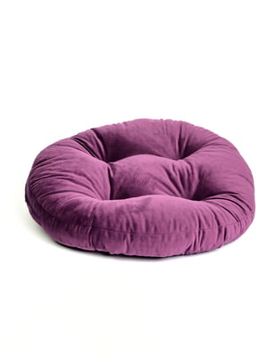 Лежак-подушка круглий - фіолетовий, d75 см | 6702254