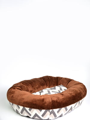 Лежак овал - коричневий, 50х65х23 см | 6702394