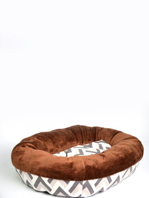 Лежак овал - коричневий, 60х80х24 см | 6702395