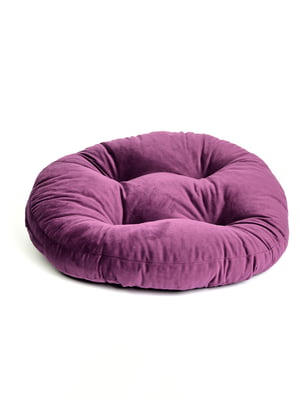 Лежак-подушка круглий - фіолетовий, d45 см | 6702504