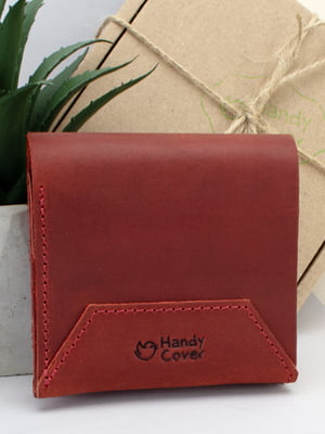 Компактний шкіряний гаманець у червоному кольорі | 6084790
