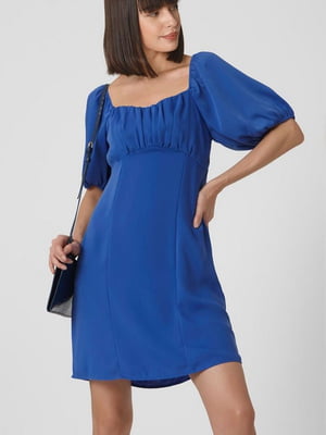 Синя сукня А-силету з вільними рукавами | 6699324