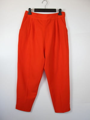 Червоні штани прямого крою з легкої тканини | 6699373