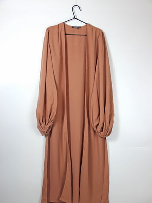 Сукня-накидка вільного силуету коричневого кольору | 6699760