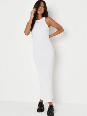 Довга облягаюча сукня білого кольору | 6699764
