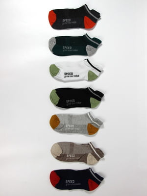 Комплект різнокольорових шкарпеток (7 пар) | 6699867