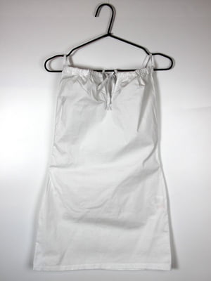Платье А-силуэта белое с кулиской на лифе | 6699965