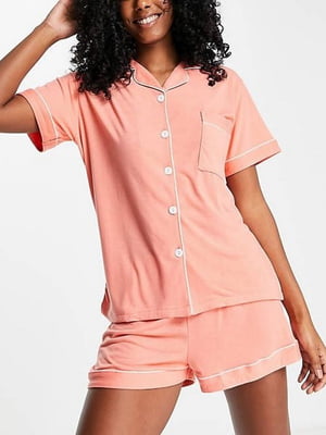 Піжама рожева: сорочка та шорти | 6700353