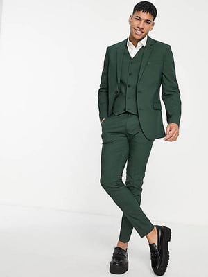 Класичний однобортний піджак зеленого кольору | 6700368
