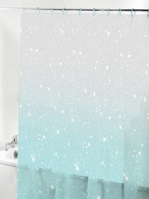 Шторка для ванни і душа  Shell (180x200 см) блакитного кольору | 6703566
