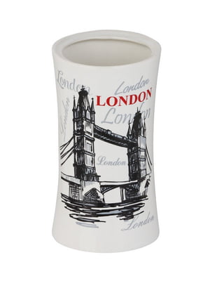 Керамічний стакан  LONDON білого кольору | 6703627