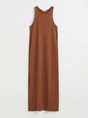 Платье А-силуэта коричневое | 6695884