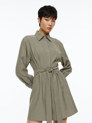 Сукня-сорочка кольору хакі | 6696414