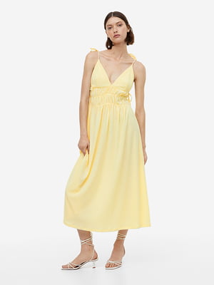 Сукня А-силуету жовта | 6696477