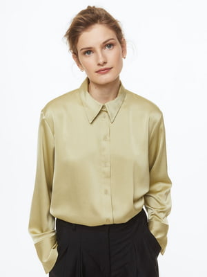 Блуза-сорочка золотистого кольору | 6705167