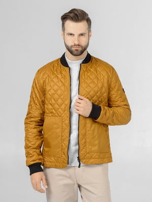 Куртка стьобана гірчичного кольору Quilt Jacket | 6704201
