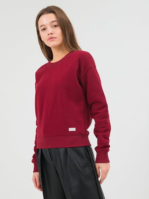 Світшот бордовий Relaxed sweatshirt | 6704295
