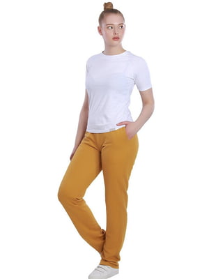 Штани гірчичного кольору Slim joggers | 6704301