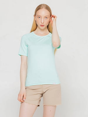 Базова футболка м’ятного кольору преміальної якості Pima Raglan Tee | 6704353