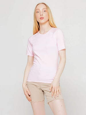 Базова рожева футболка преміальної якості Pima Raglan Tee | 6704354