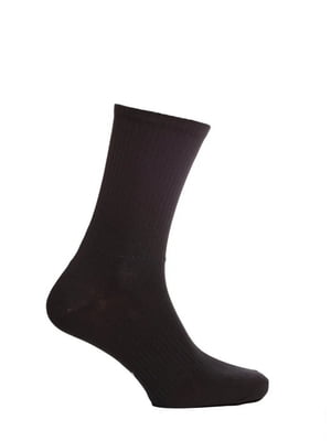 Шкарпетки в рубчик чорні | 6704361