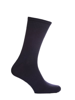 Шкарпетки в рубчик темно-сині | 6704364