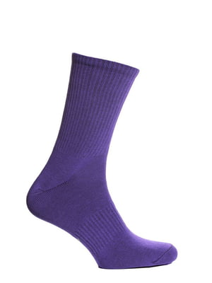 Шкарпетки в рубчик фіолетові | 6704365
