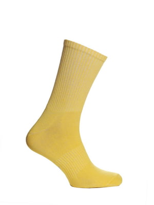Шкарпетки в рубчик жовті | 6704367