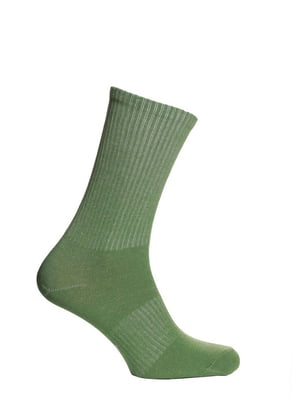 Шкарпетки в рубчик зелені | 6704369