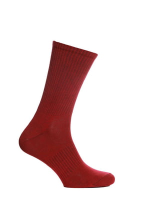 Шкарпетки бордові Ribbed Socks | 6704379