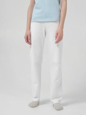 Трикотажні штани молочного кольору Home Pants | 6704502