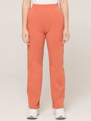 Штани персикового кольору Straight leg sweatpants | 6704516