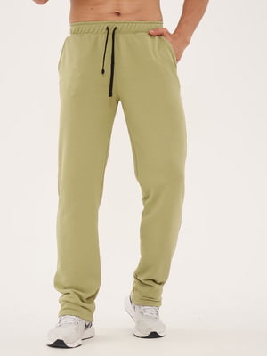 Класичні трикотажні штани оливкового кольору | 6704745