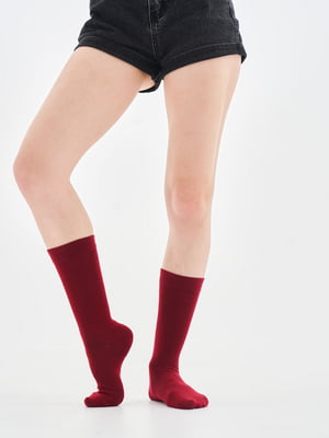 Базові бордові шкарпетки Woman Classic socks | 6704767