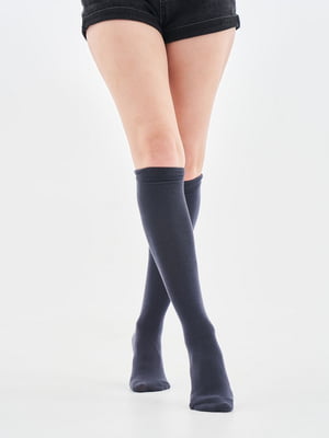 Довгі темно-сірі шкарпетки Woman Gaiters Socks | 6704801