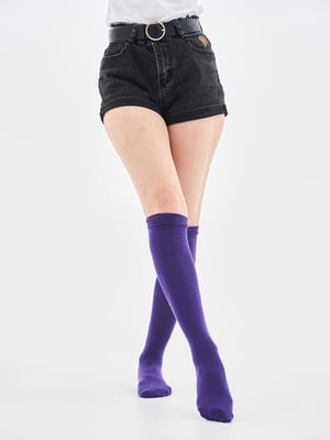 Довгі фіолетові шкарпетки Woman Gaiters Socks | 6704806