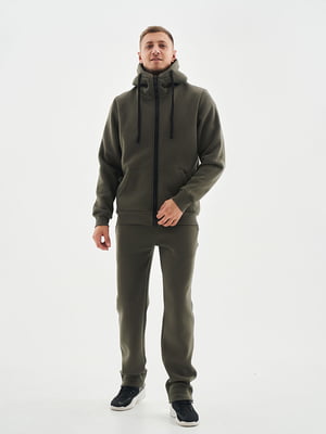 Сортивний костюм кольору хакі утеплений Zip HoodieTracksuit Fleece | 6704838