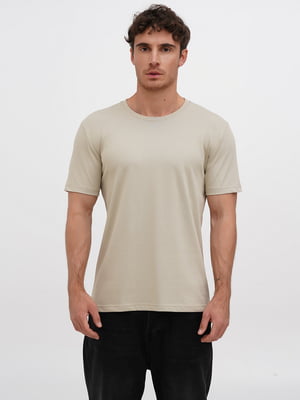 Базова сіра футболка з надщільної бавовни | 6704886