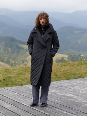 Чорна двостороння куртка-пальто | 6706604