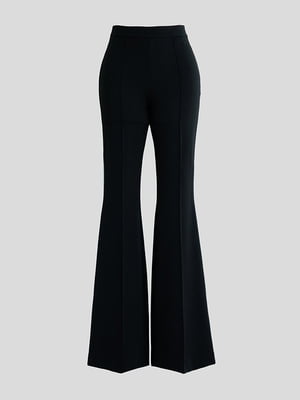 Чорні трикотажні штани-кльош | 6706681