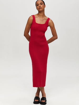 Червона в'язана сукня | 6706478